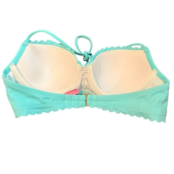 Victoria’s Secret teal Zuma Getaway Scalloped Underwire halter Bikini swim 32B - Picture 6 of 6
